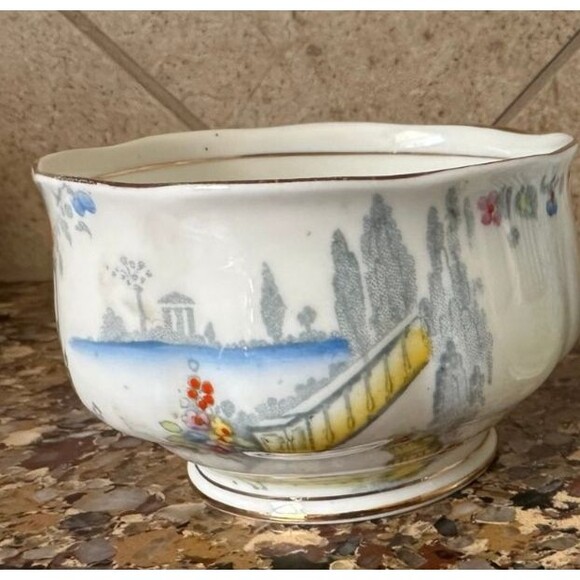 Royal Albert Bone China Open Sugar and Creamer Bowls England Rosedale 7224 - Picture 4 of 4